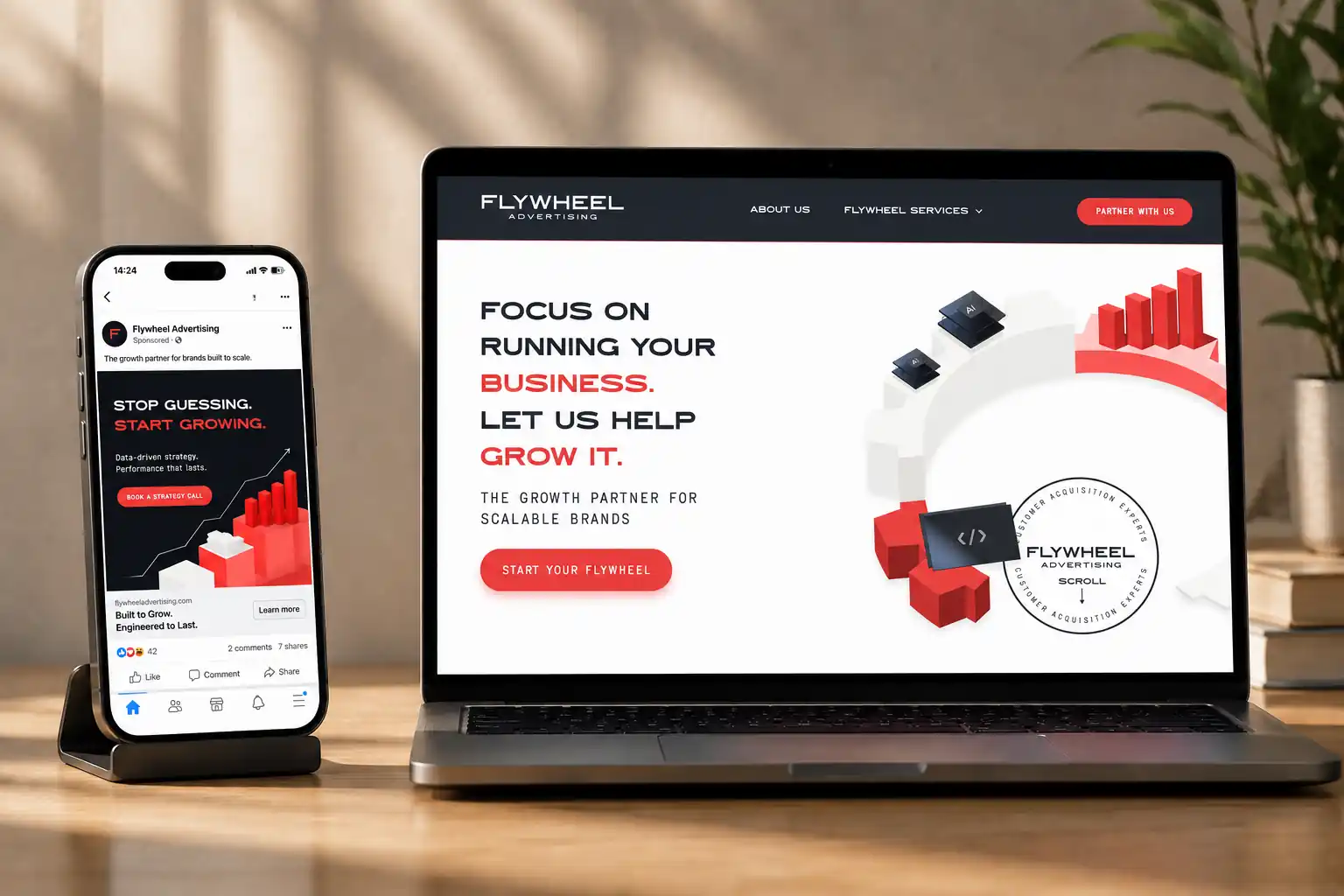 High performance ad creative and website UX design