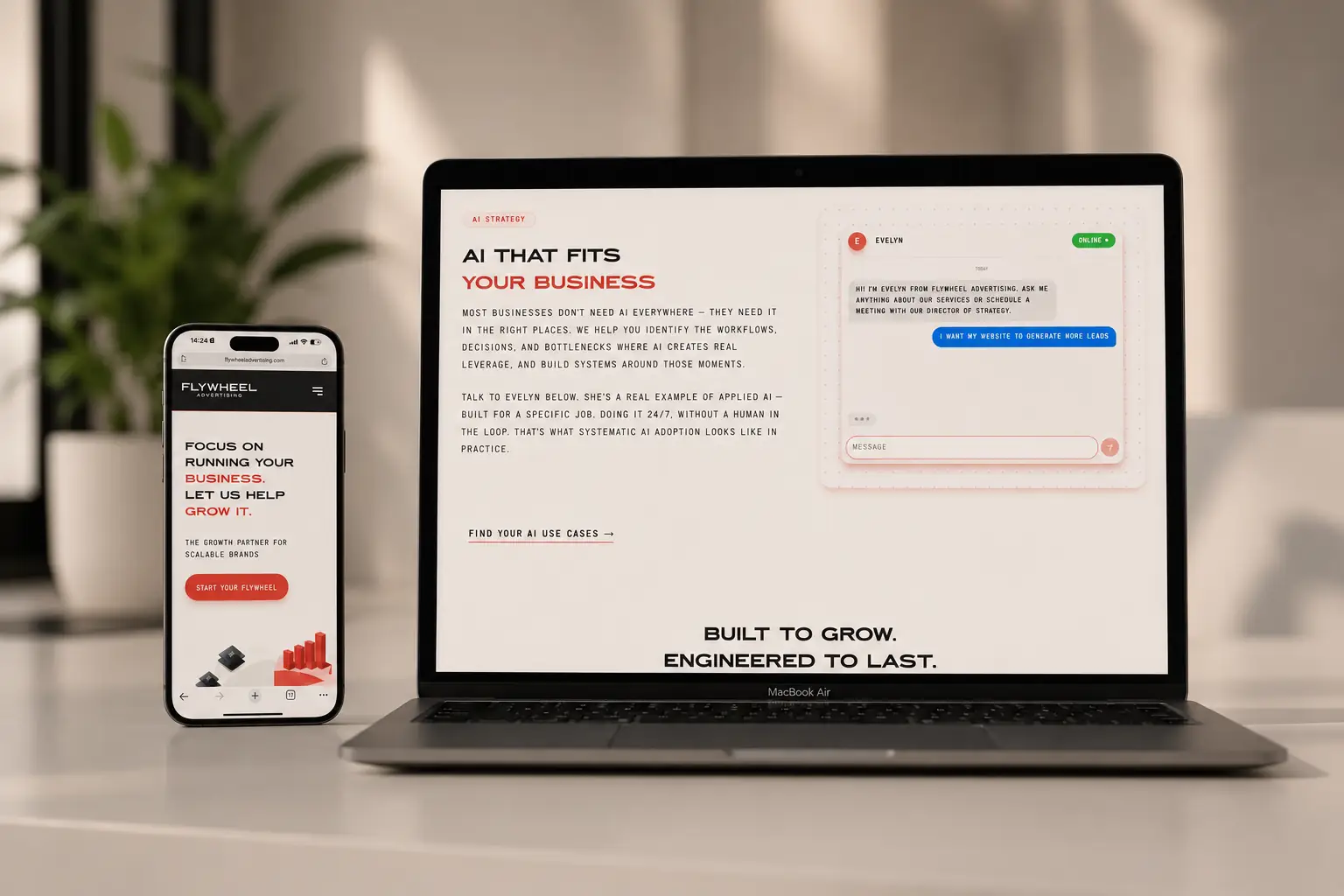 High converting website across desktop tablet and mobile devices