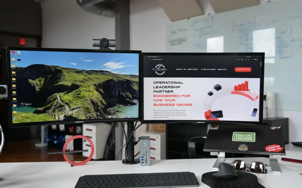 flywheel website viewed on desktop from flywheel advertising offices